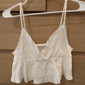 Urban Outfitters Ashlyn Cropped Tank Top - White